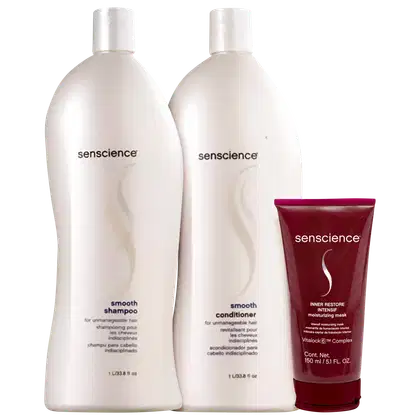 Imagem do produto Kit Senscience Smooth Salon + Inner Restore Intensif Moisturizing Mask Trio (3 Produtos)