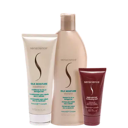 Imagem do produto Kit Senscience Silk Moisture + Inner Restore Moisturizing Mask Mini (3 Produtos)