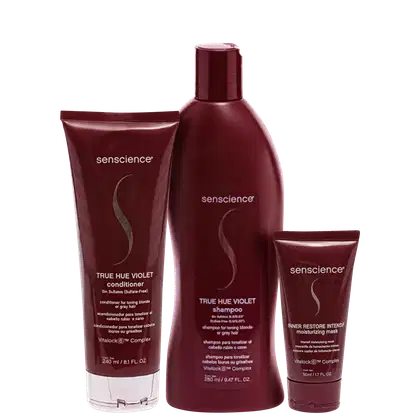 Imagem do produto Kit Senscience True Hue Violet + Inner Restore Intensif Moisturizing Mask (3 Produtos)