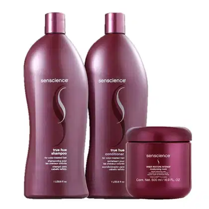 Imagem do produto Kit Senscience True Hue Salon + Inner Restore Intensif Moisturizing Mask Trio (3 Produtos)