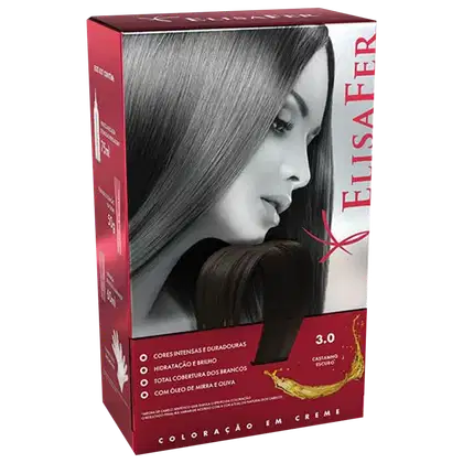Imagem do produto Elisafer 3.0 Castanho Escuro - Coloração em Creme