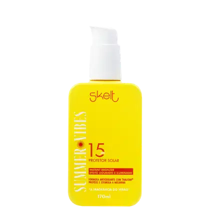 Protetor Solar Skelt Summer Vibes Instant Bronzer FPS 15, 170ml.