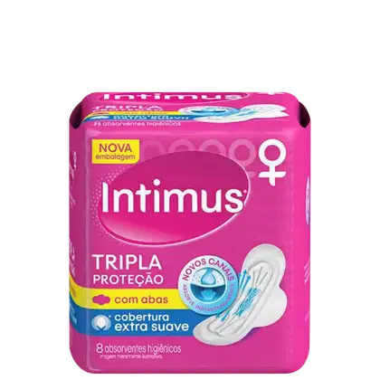 Imagem do produto Intimus Tripla Proteção Extra Suave - Absorvente com Abas (8 Unidades)