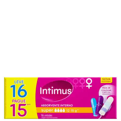 Imagem do produto Intimus Super - Absorvente Interno (16 Unidades)