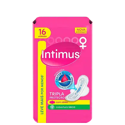 Imagem do produto Intimus Tripla Proteção Seca - Absorvente com Abas (16 Unidades)