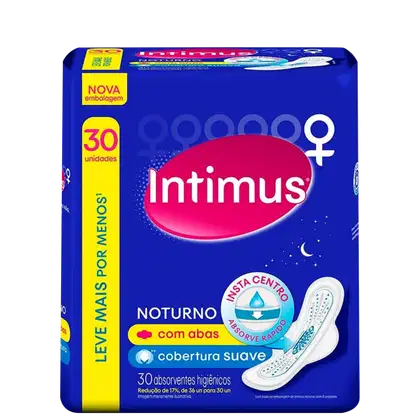 Imagem do produto Intimus Noturno Suave - Absorvente com Abas (30 Unidades)