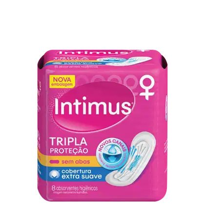 Imagem do produto Intimus Tripla Proteção Extra Suave sem Abas - Absorvente (8 Unidades)