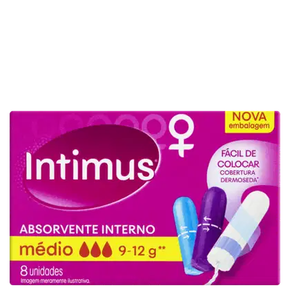 Imagem do produto Intimus Médio - Absorvente Interno (8 Unidades)