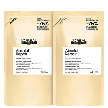 Imagem do produto Kit L'Oréal Professionnel Absolut Repair Gold Quinoa + Protein Refil Double Shampoo (2 Unidades)