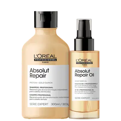 Imagem do produto Kit L'Oréal Professionnel Serie Expert Absolut Repair Gold Quinoa Dupla Ação (2 Produtos)