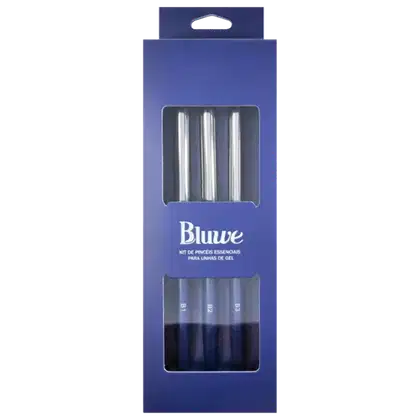 Imagem do produto Kit de Pincéis Bluwe Essenciais para Unhas de Gel (3 Produtos)