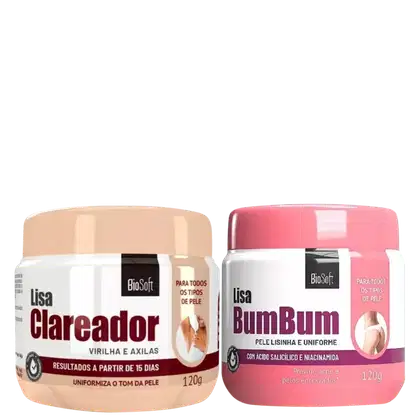 Imagem do produto KIT BIOSOFT CREME CLAREADOR E HIDRATANTE RENOVADOR 120G