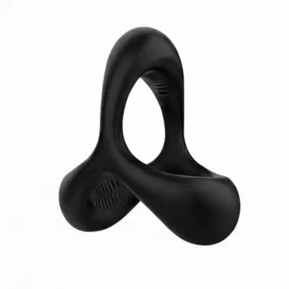 Anel Peniano Sexy Import Black Rider Triplo Preto, 1 produto.