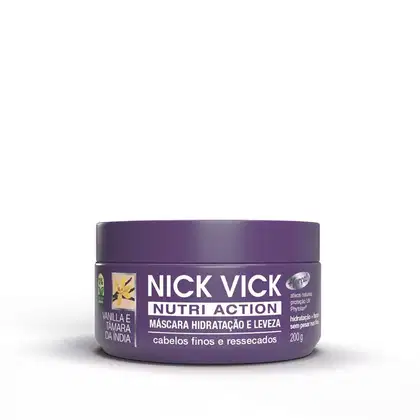 Máscara de Hidratação Capilar Nick & Vick Nutri Action, 200g.