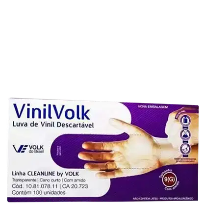Imagem do produto Kit Volk do Brasil Vinil Volk Transparente G - Luva Descartável (100 Unidades)