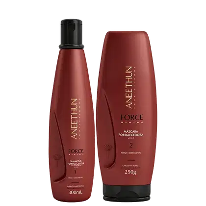 Imagem do produto Kit Shampoo 300ml + Máscara 250ml Force System Aneethun