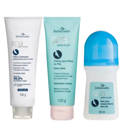 Imagem do produto Kit Hidratação de Pé Creme Desodorante Tira Ressecado Chule