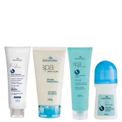 Imagem do produto Kit Creme Pé Hidrata Esfolia Evita Mau Cheiro Rachadura Ressecado