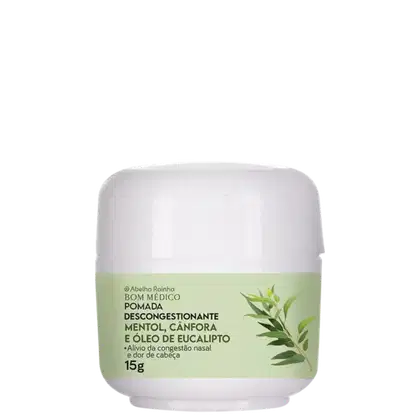 Pomada Descongestionante Nasal Abelha Rainha Bom Médico, 15g.