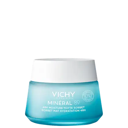 Gel Hidratante Facial Vichy Minéral 89 Sorbet Mat Hydratation 48h, 50ml.