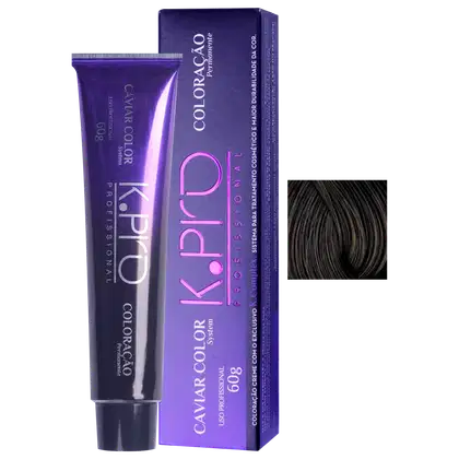 Imagem do produto K.Pro Caviar Color 4.7 Castanho Médio Marrom - Coloração 60g