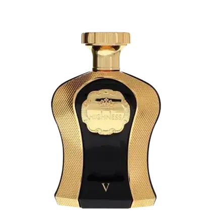 Perfume Her Highness Black Afnan Eau de Parfum 100ml com frasco preto e dourado