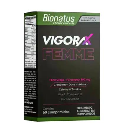 Imagem do produto Suplemento Alimentar Vigorax Femme Bionatus 60 Comprimidos