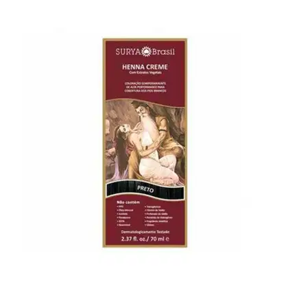 Imagem do produto Surya Brasil Henna Creme Preto - Coloração Semipermanente 70ml