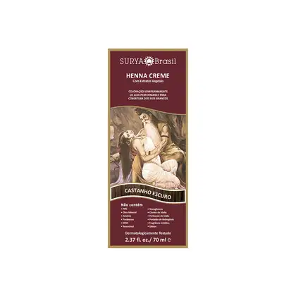 Imagem do produto Surya Brasil Henna Creme Castanho Escuro - Coloração Semipermanente 70ml