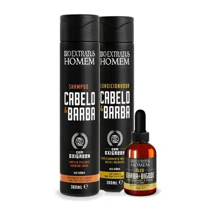 Imagem do produto Kit Bio Extratus Homem Cabelo & Barba Trio (3 Produtos)