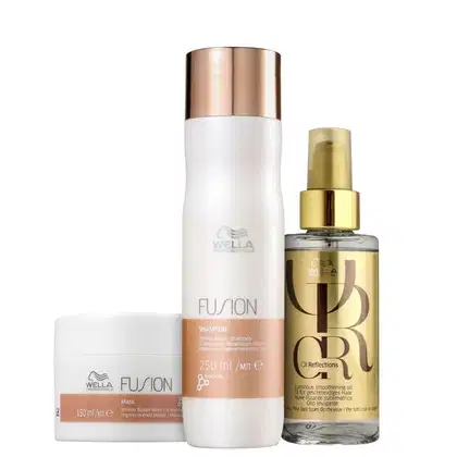 Imagem do produto Kit Wella Professionals Fusion & Oil Reflections Trio Tratamento (3 Produtos)