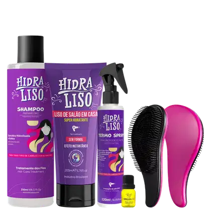 Imagem do produto Escova Progressiva Hidra Liso 200ml  Shampoo + Termo Spray