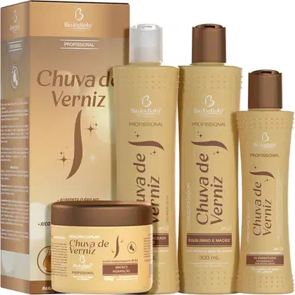 Imagem do produto Kit Bio Instinto Chuva de Verniz Brilho Intenso Antifrizz (4 Produtos)