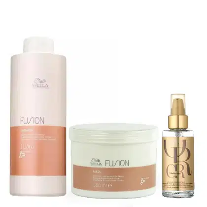 Imagem do produto Kit Wella Professionals Fusion & Oil Reflections Super Treat (3 Produtos)