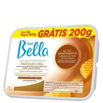 Imagem do produto Depil Bella Própolis e Mel em Barra - Cera Depilatória Quente 1Kg