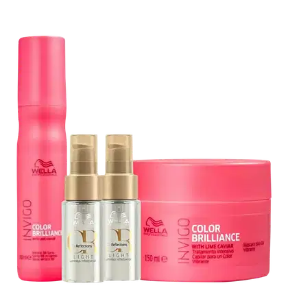 Imagem do produto Kit Wella Professionals Invigo Color Brilliance + Oil Reflections Light Quarteto Shine (4 Produtos)