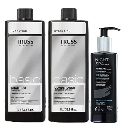 Kit TRUSS Basic + Night SPA, 3 produtos.