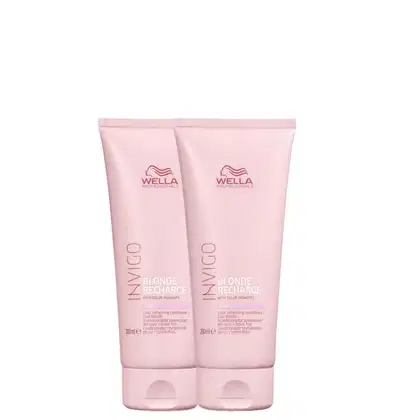 Imagem do produto Kit Wella Professionals Invigo Blonde Recharge - Condicionador Desamarelador 2x200ml