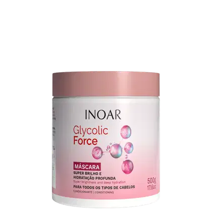 Máscara Capilar Glycolic Force, da marca Inoar.