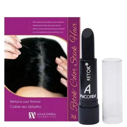 Imagem do produto Anaconda Retok Hair Color Preto - Coloração Temporária 4g