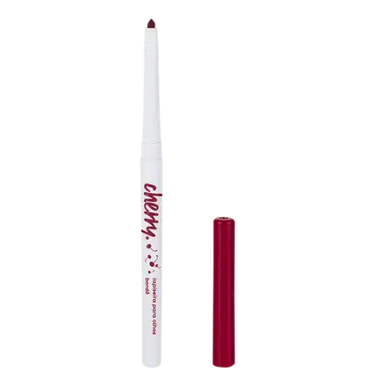 Lapiseira para Olhos Vizzela Cosméticos Cherry Bordô, 0,3g.