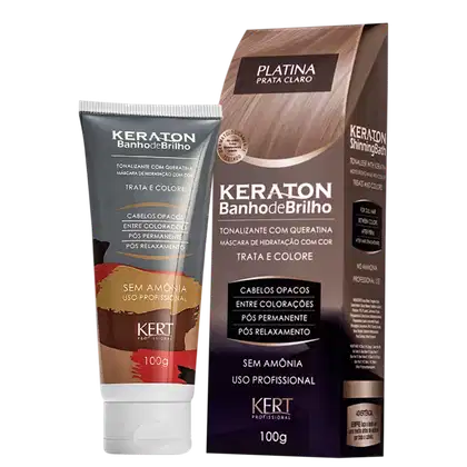 Imagem do produto Keraton Banho de Brilho Platina Prata Claro - Tonalizante 100g