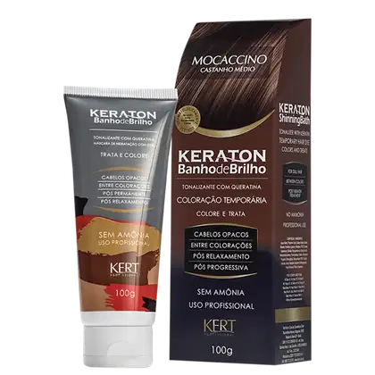 Imagem do produto Keraton Banho De Brilho Mocaccino Castanho Médio - Coloração Temporária 100g