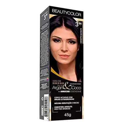 Imagem do produto BeautyColor Argan & Coco 3.66 Acaju Púrpura - Coloração Permanente 45g