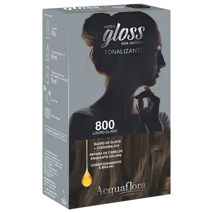 Imagem do produto Kit Acquaflora Hidra Gloss 800 Louro Claro - Tonalizante
