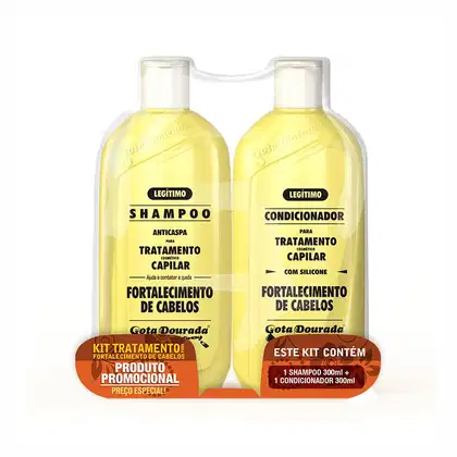 Imagem do produto Kit Gota Dourada Fortalecimento de Cabelos Duo (2 Produtos)