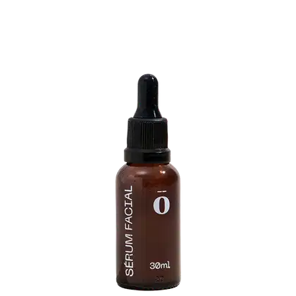 Frasco de vidro marrom com conta-gotas preto, contendo 30ml de um produto da marca Fitō. O rótulo apresenta o nome "Serum Facial" em letras brancas sobre fundo preto.