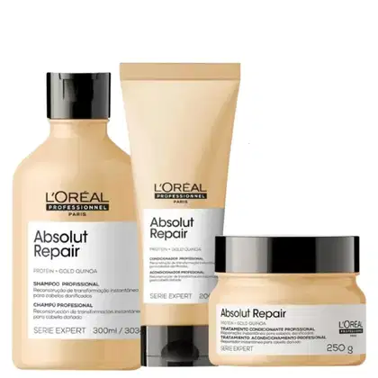 Imagem do produto Kit L'Oréal Professionnel Serie Expert Absolut Repair Gold Quinoa + Protein Golden Trio (3 Produtos)