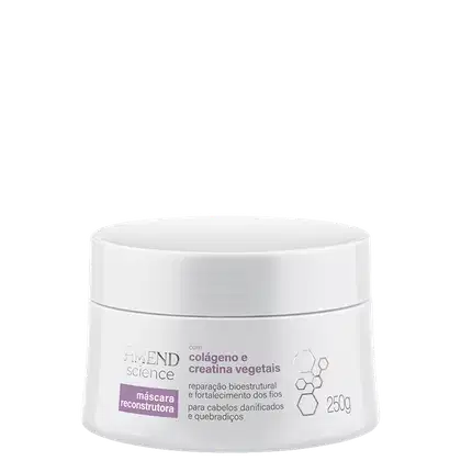 Imagem do produto Amend Science Colágeno e Creatina Vegetais - Máscara Capilar Reconstrutora 250g