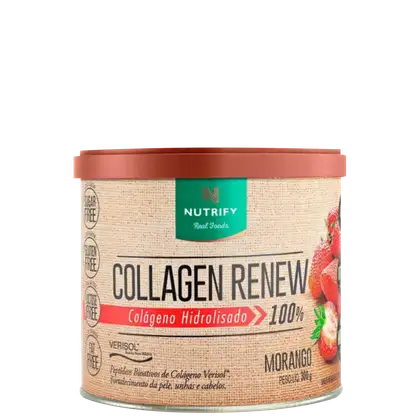 Imagem do produto Nutrify Collagen Renew Morango - Colágeno Hidrolisado 300g